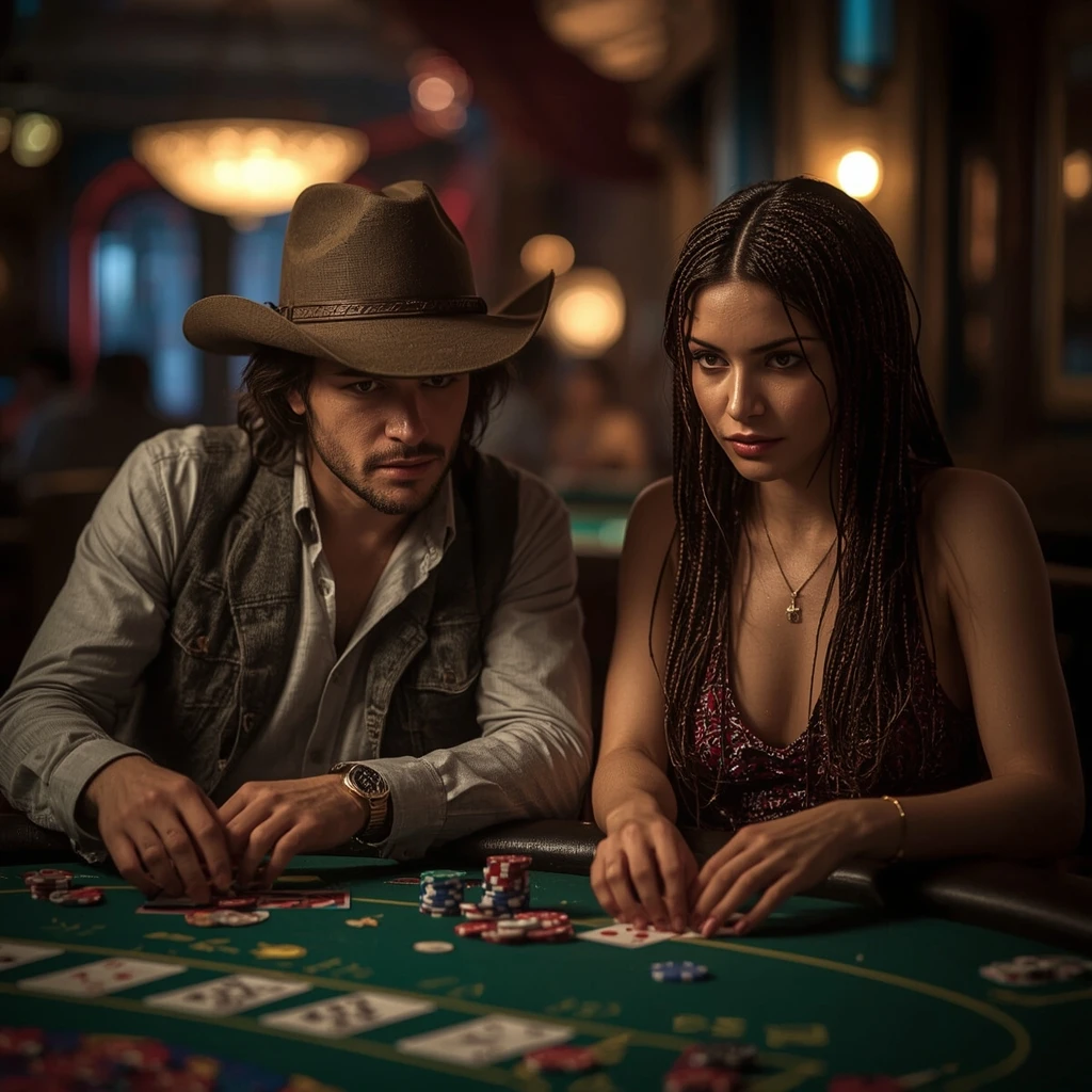 foto di due giocatori di poker BEEP BEEP CASINO